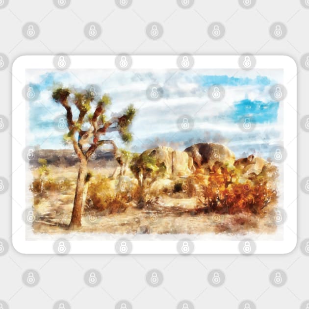 Joshua Tree Sticker by Ryan Rad